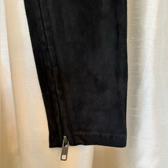 Current/Elliot Women's Black Lambskin Suede Leather Pants Size 23 EUC - Picture 3 of 7